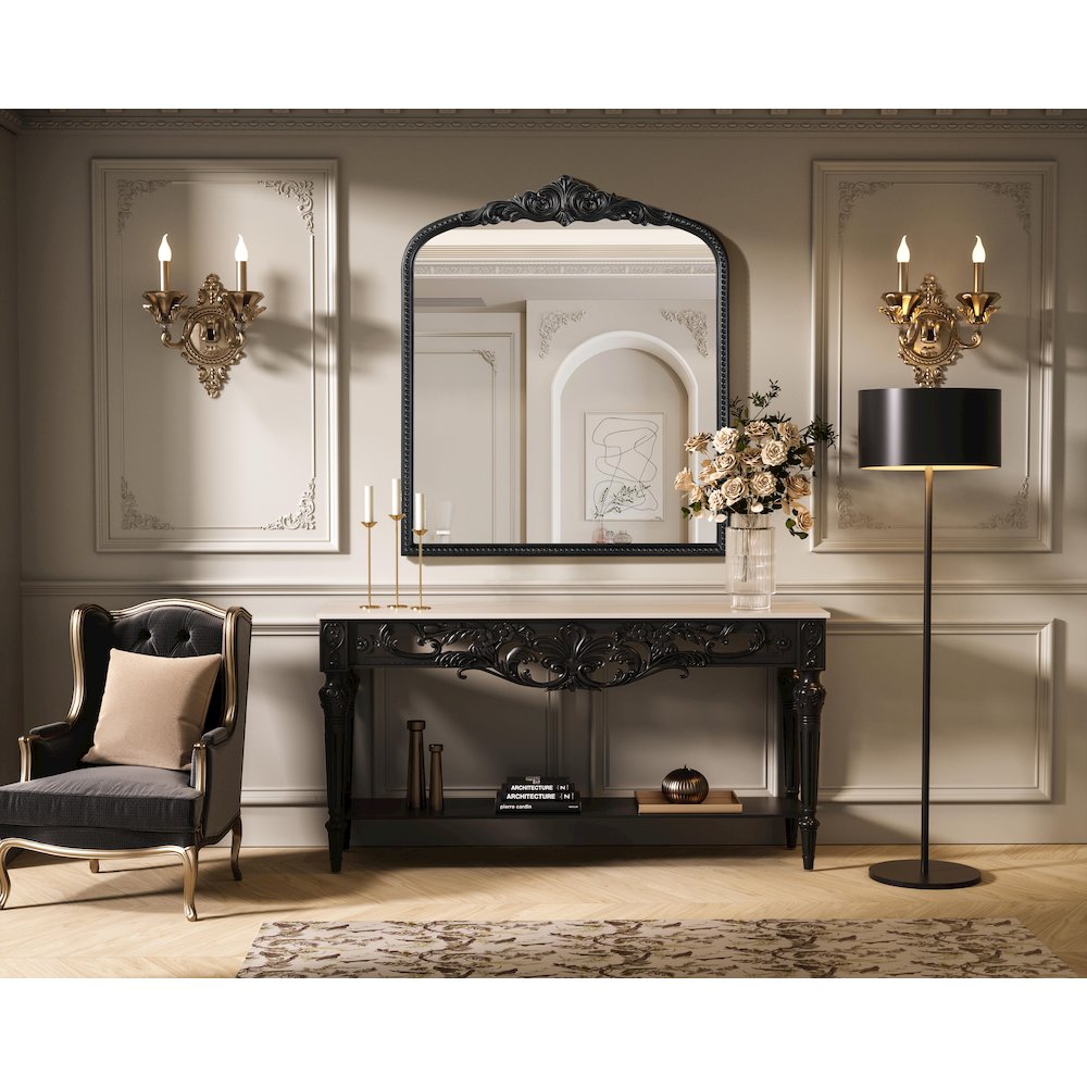 Naomi Vintage Resin Mirror 36x42 in Vintage Bronze. Picture 2