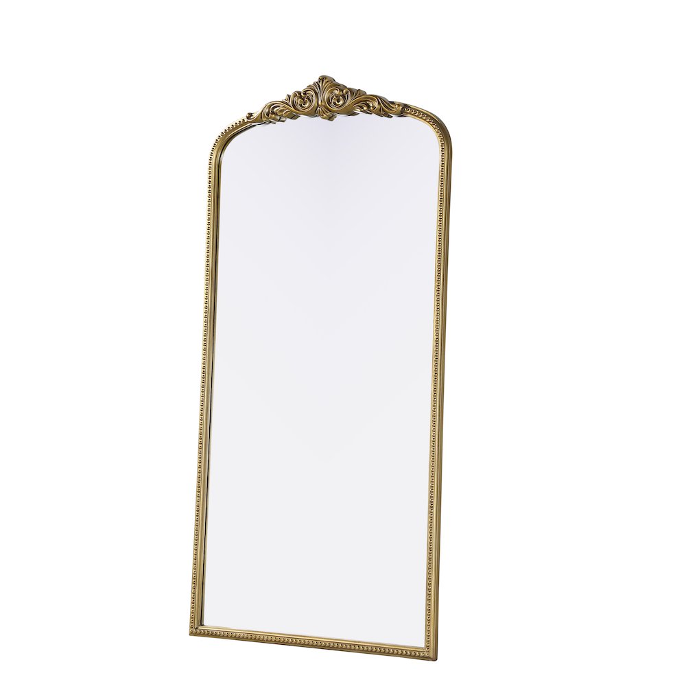 Naomi Vintage Resin Mirror 36x72 in Antique Brass. Picture 4