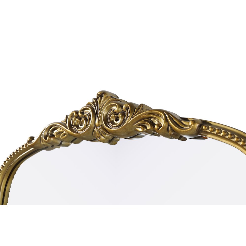 Naomi Vintage Resin Mirror 36x72 in Antique Brass. Picture 5