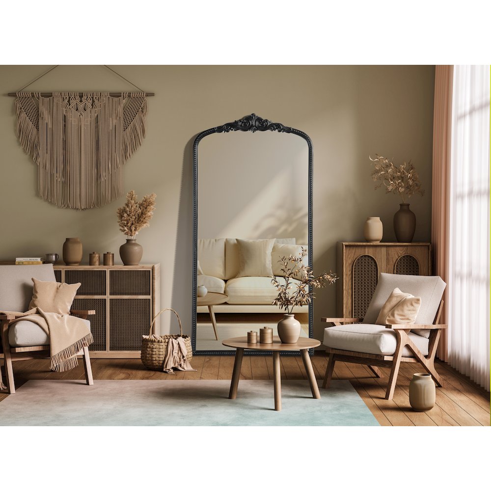 Naomi Vintage Resin Mirror 36x72 in Vintage Bronze. Picture 2