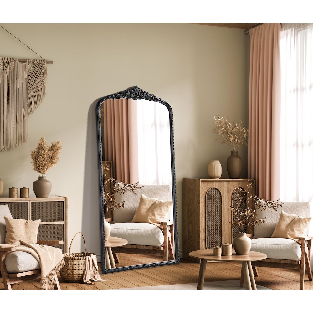 Naomi Vintage Resin Mirror 36x72 in Vintage Bronze. Picture 3