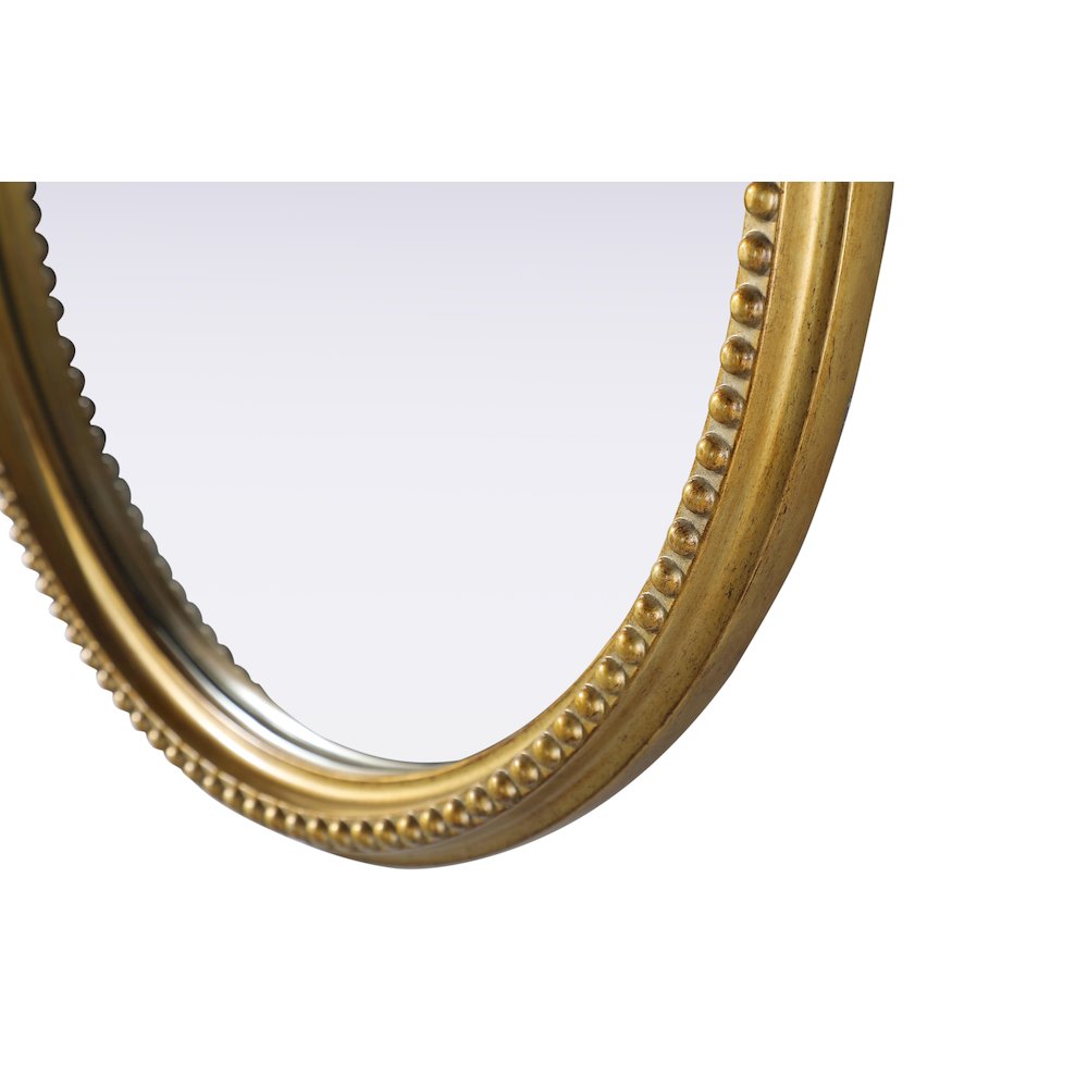 Naomi Vintage Resin Mirror 24x25.6 in Antique Brass. Picture 6