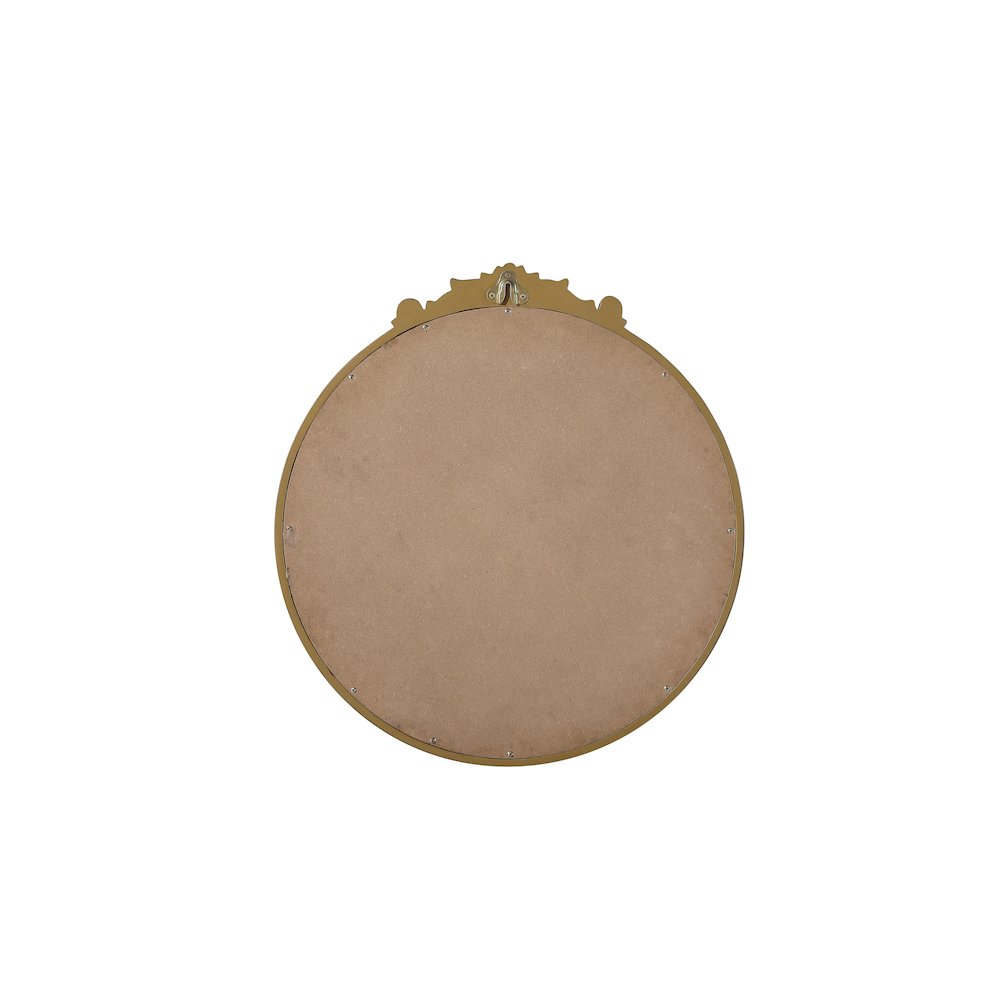 Naomi Vintage Resin Mirror 24x25.6 in Antique Brass. Picture 7