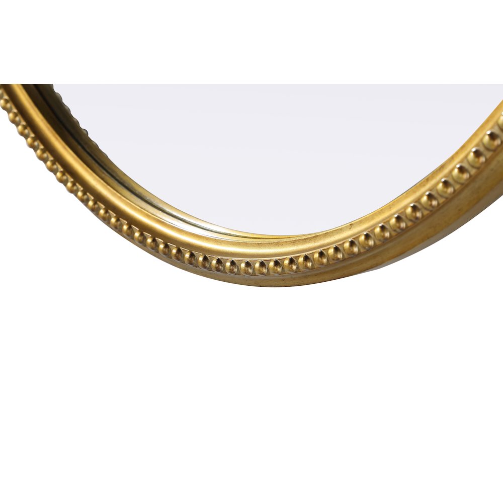 Naomi Vintage Resin Mirror 30x32 in Antique Brass. Picture 6