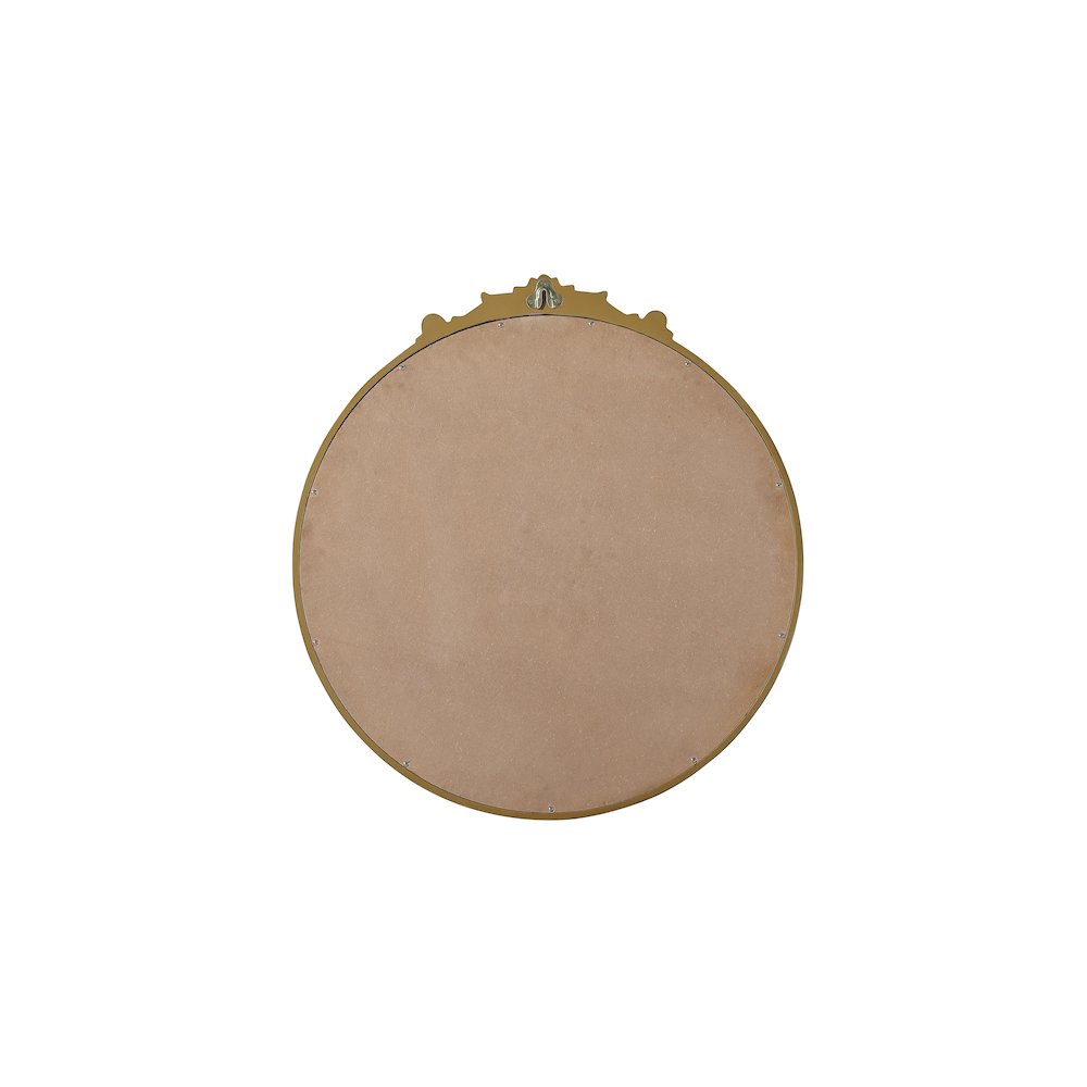 Naomi Vintage Resin Mirror 30x32 in Antique Brass. Picture 7