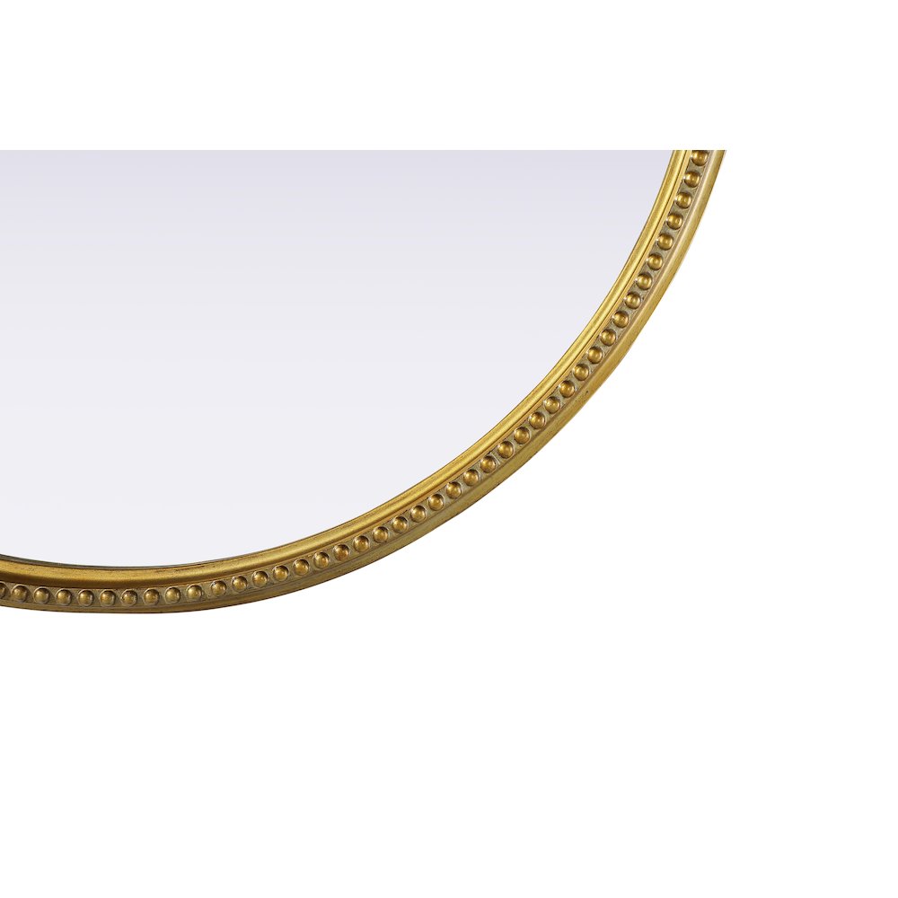 Naomi Vintage Resin Mirror 36x38 in Antique Brass. Picture 6
