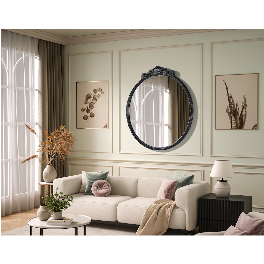 Naomi Vintage Resin Mirror 36x38 in Vintage Bronze. Picture 3