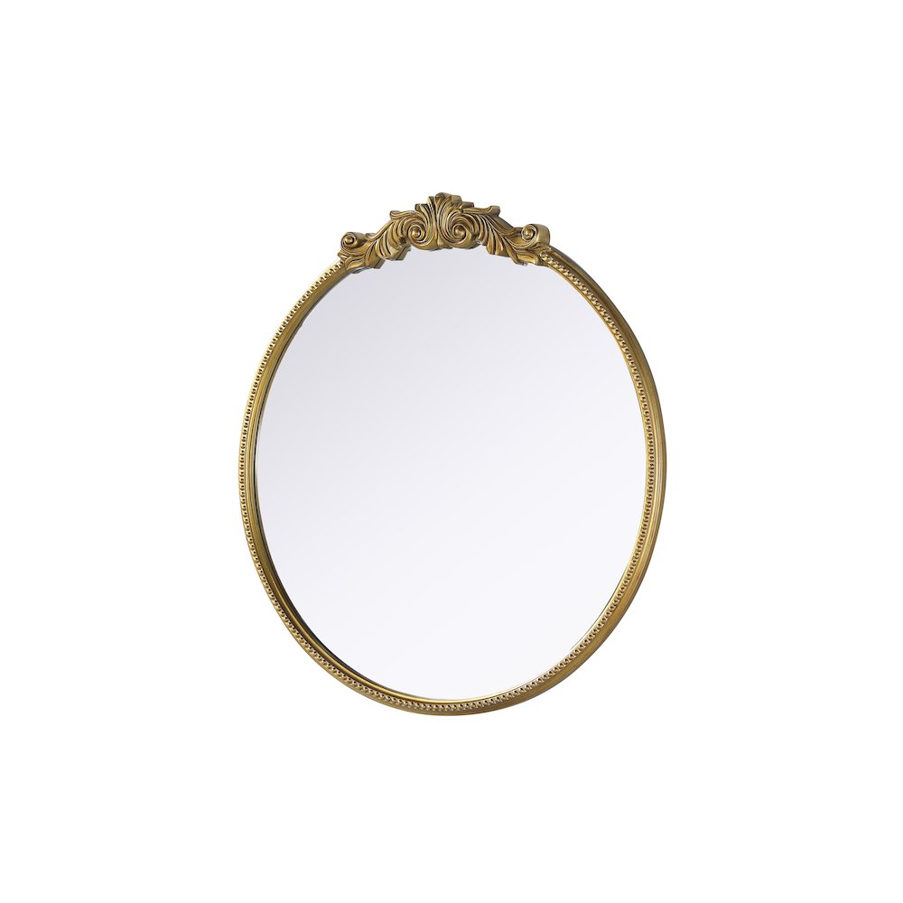 Naomi Vintage Resin Mirror 42x45 in Antique Brass. Picture 4