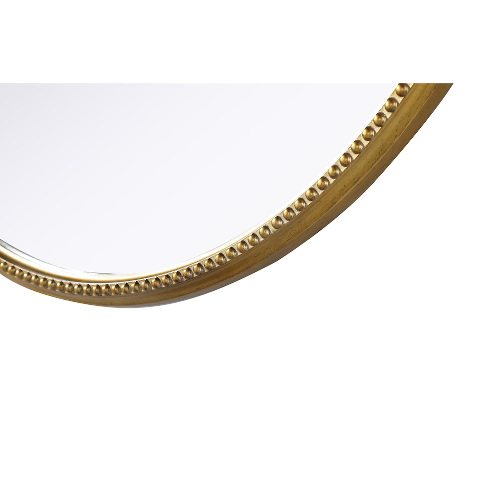 Naomi Vintage Resin Mirror 42x45 in Antique Brass. Picture 6