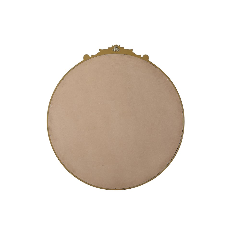 Naomi Vintage Resin Mirror 42x45 in Antique Brass. Picture 7