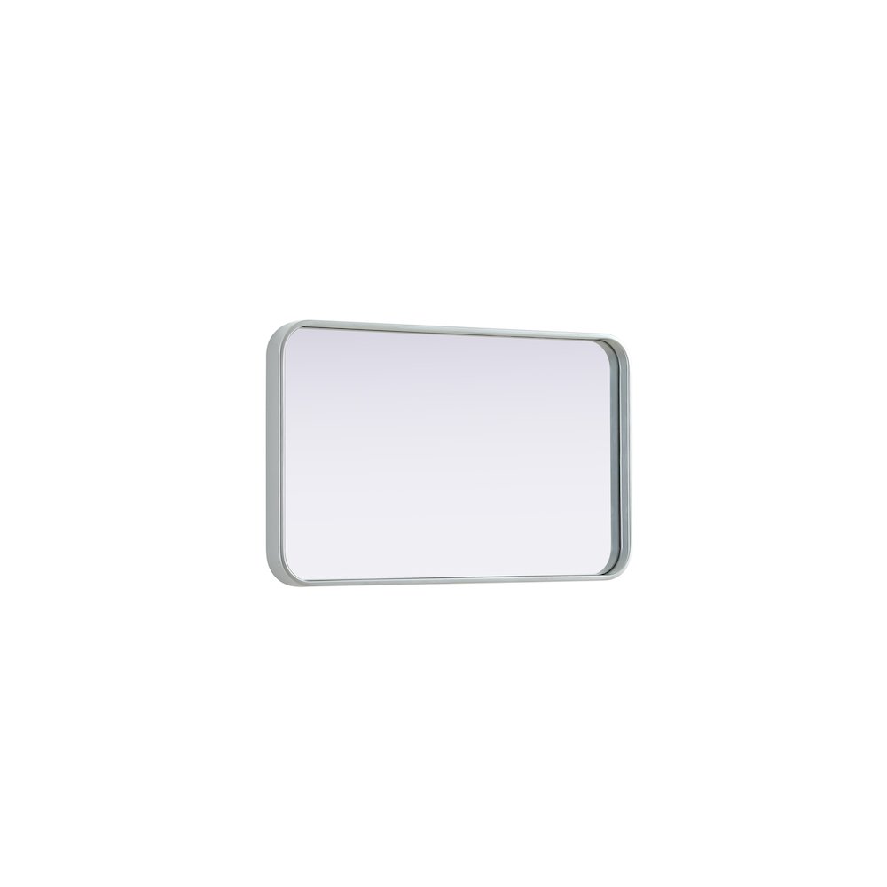 Contour Metal Rectangle Mirror 18x30 in Silver. Picture 8