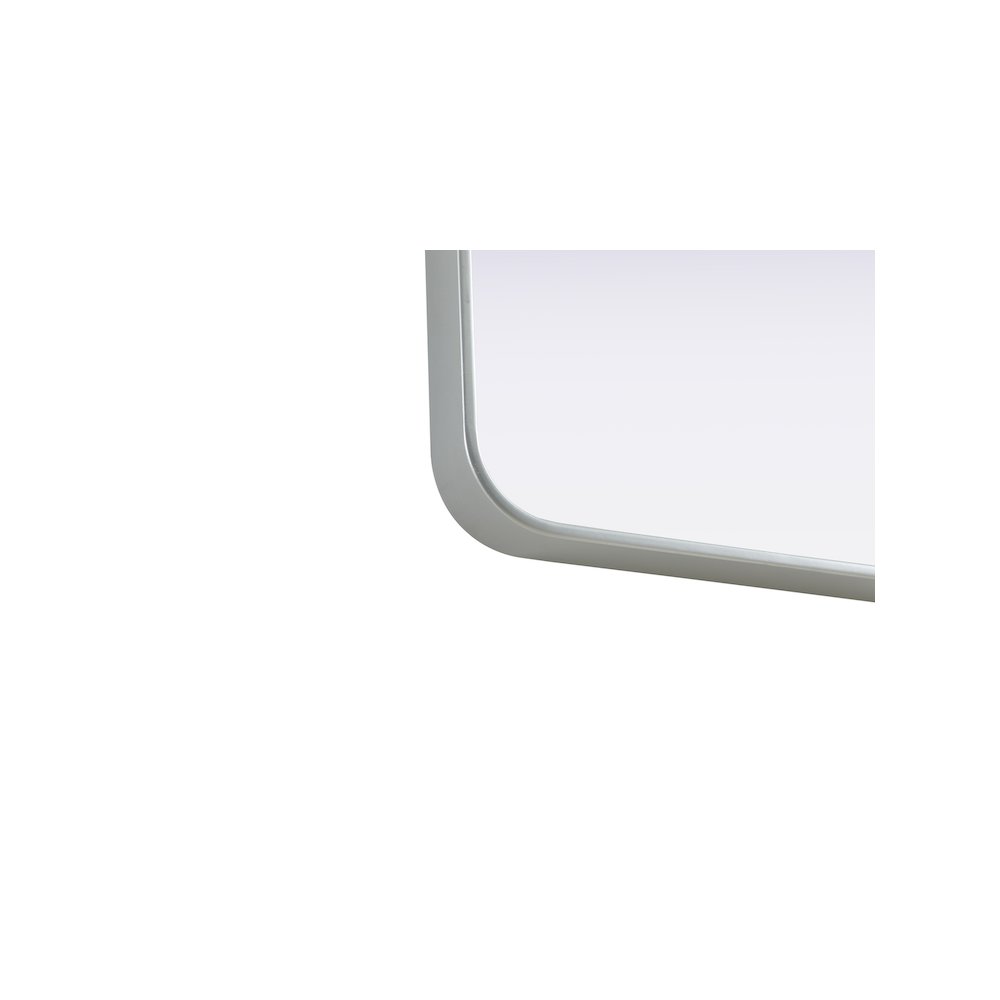 Contour Metal Rectangle Mirror 18x30 in Silver. Picture 10
