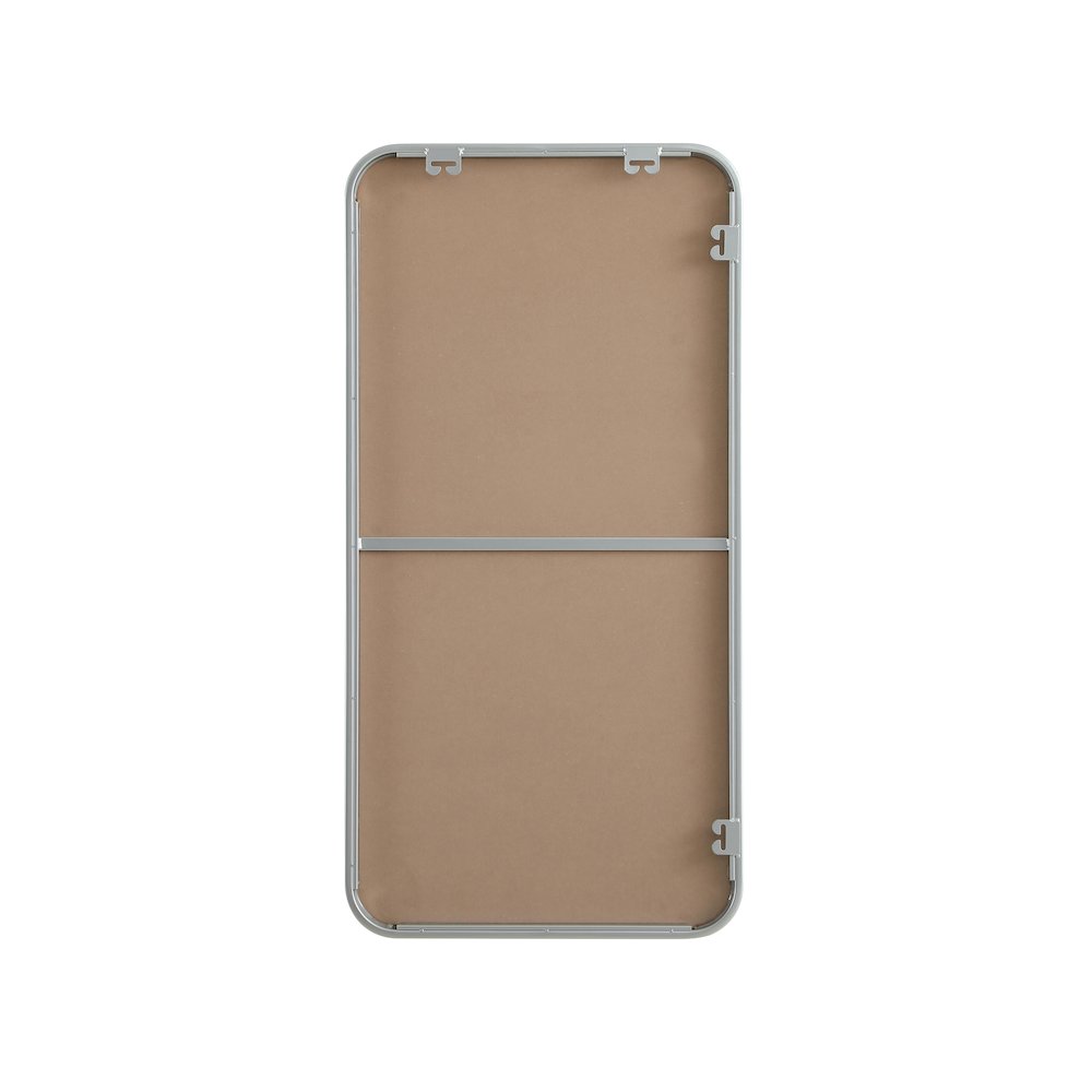 Contour Metal Rectangle Mirror 18x36 in Silver. Picture 11