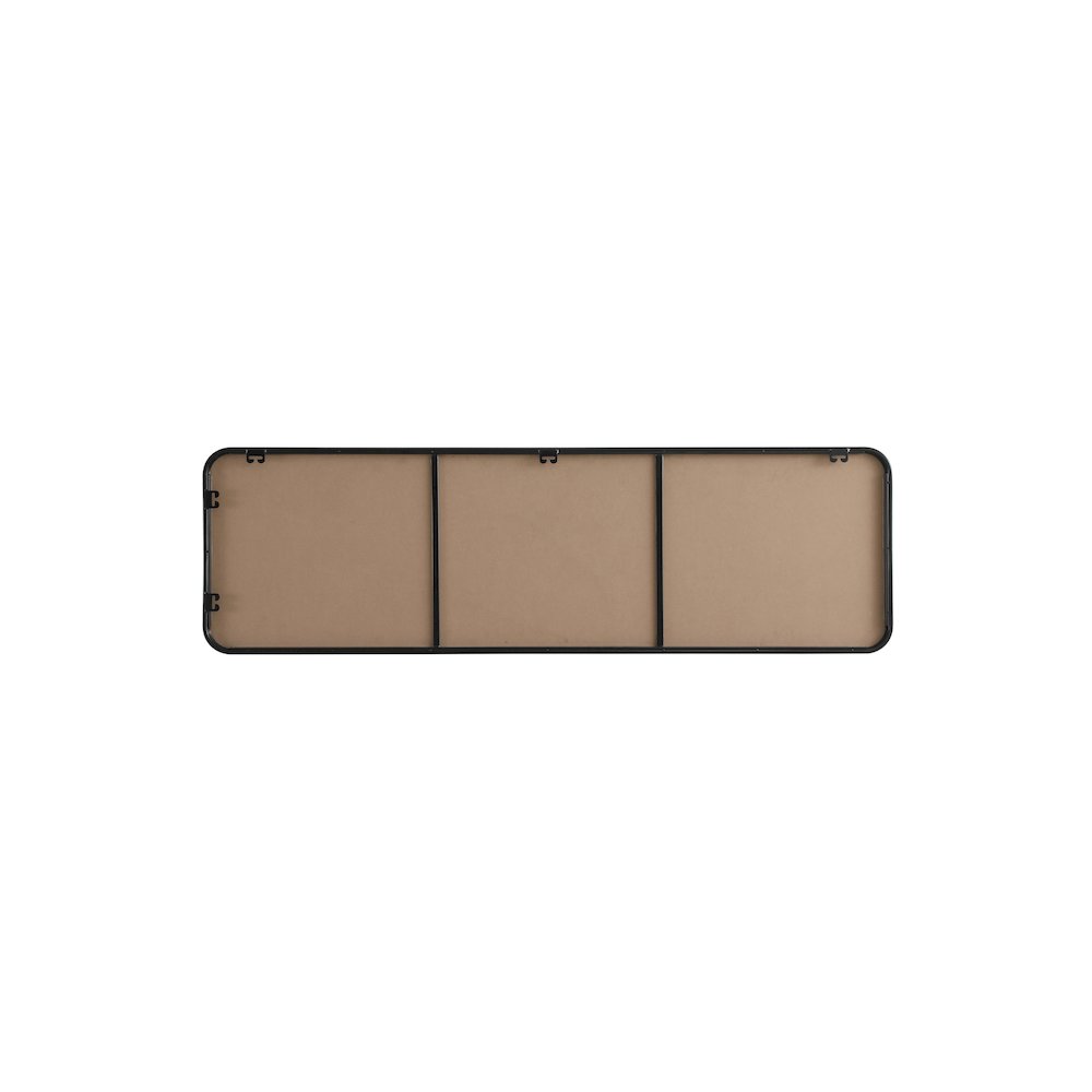 Contour Metal Rectangle Mirror 18x60 in Black. Picture 11