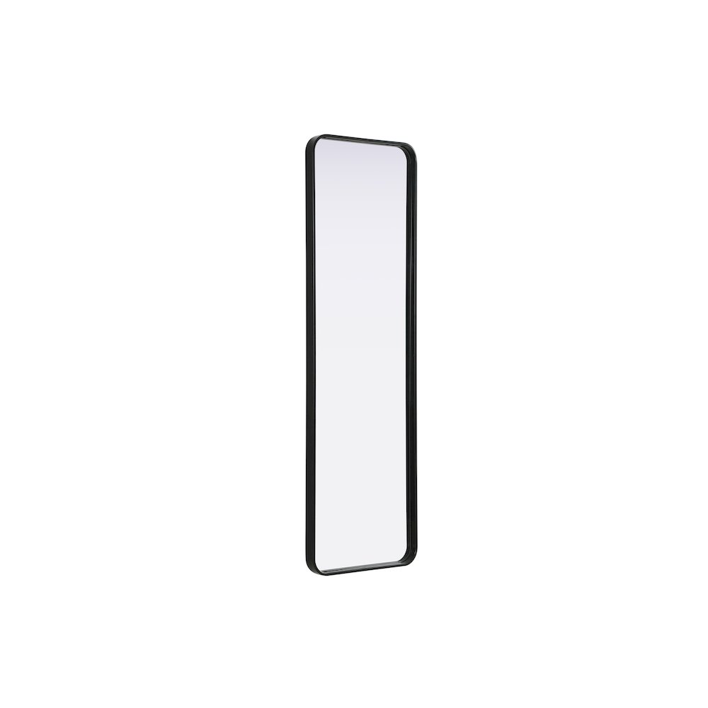 Contour Metal Rectangle Mirror 18x60 in Black. Picture 4