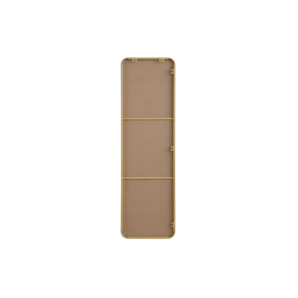 Contour Metal Rectangle Mirror 18x60 in Brass. Picture 11