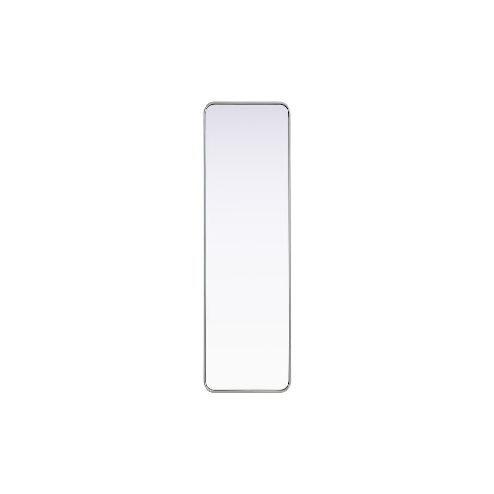 Contour Metal Rectangle Mirror 18x60 in Silver. Picture 1