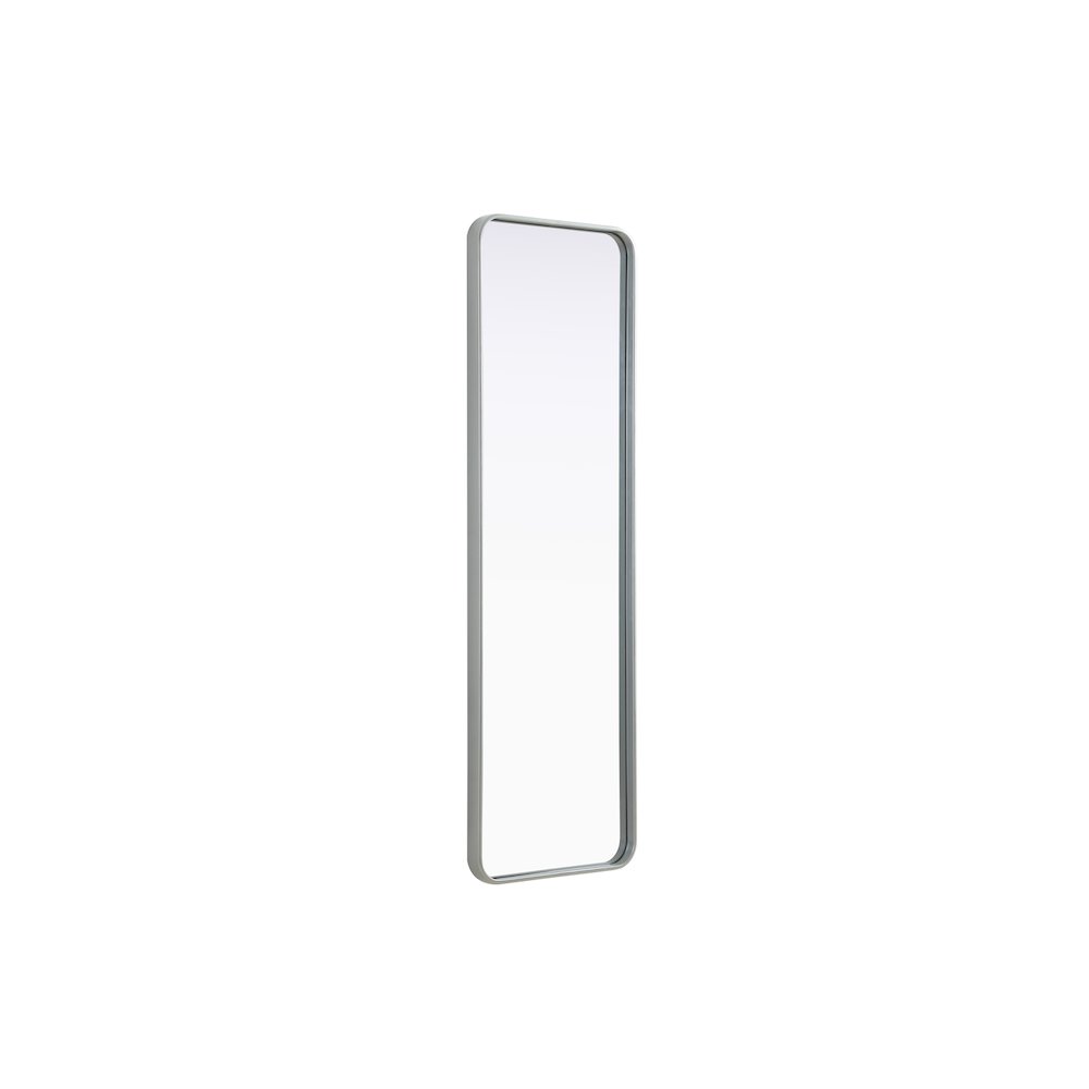 Contour Metal Rectangle Mirror 18x60 in Silver. Picture 4