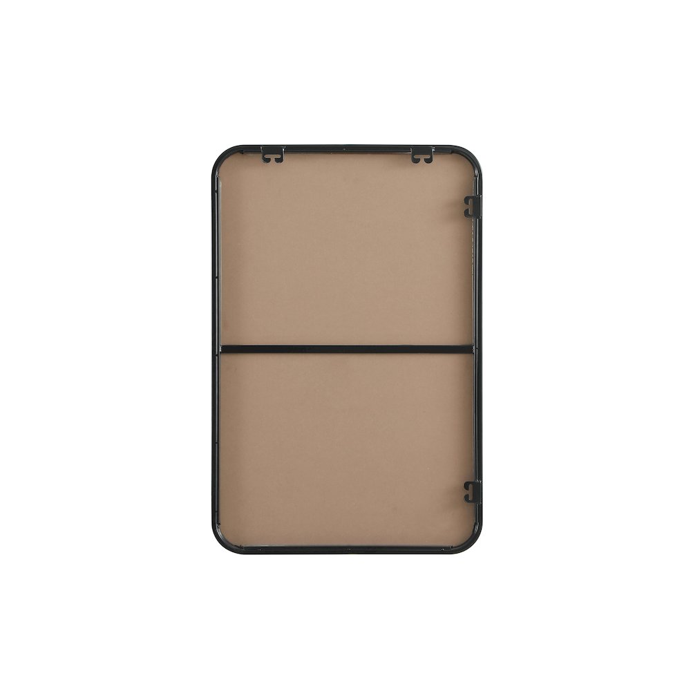 Contour Metal Rectangle Mirror 20x30 in Black. Picture 11