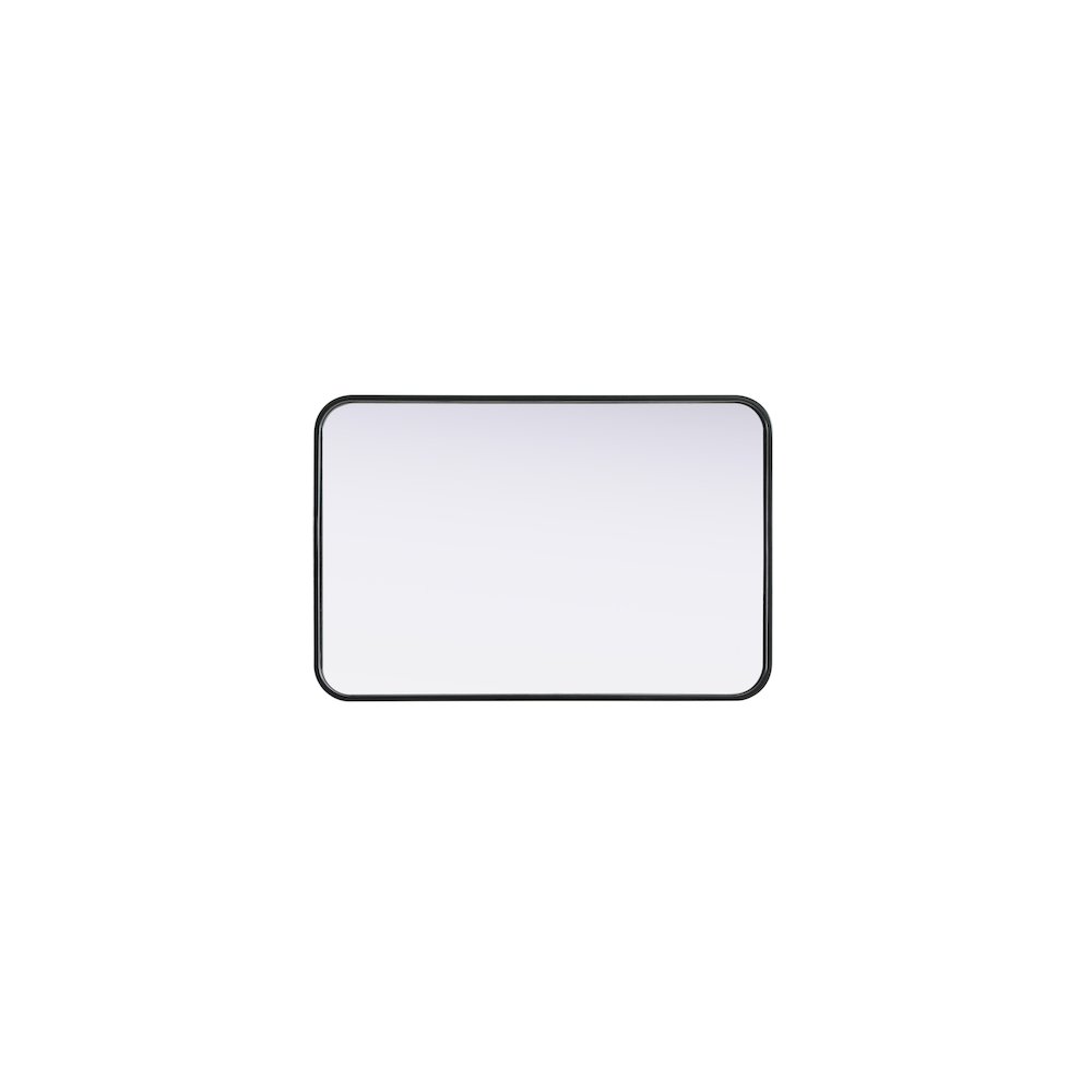 Contour Metal Rectangle Mirror 20x30 in Black. Picture 5