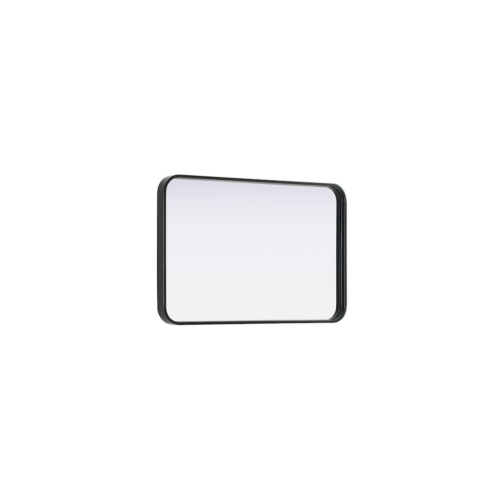 Contour Metal Rectangle Mirror 20x30 in Black. Picture 8
