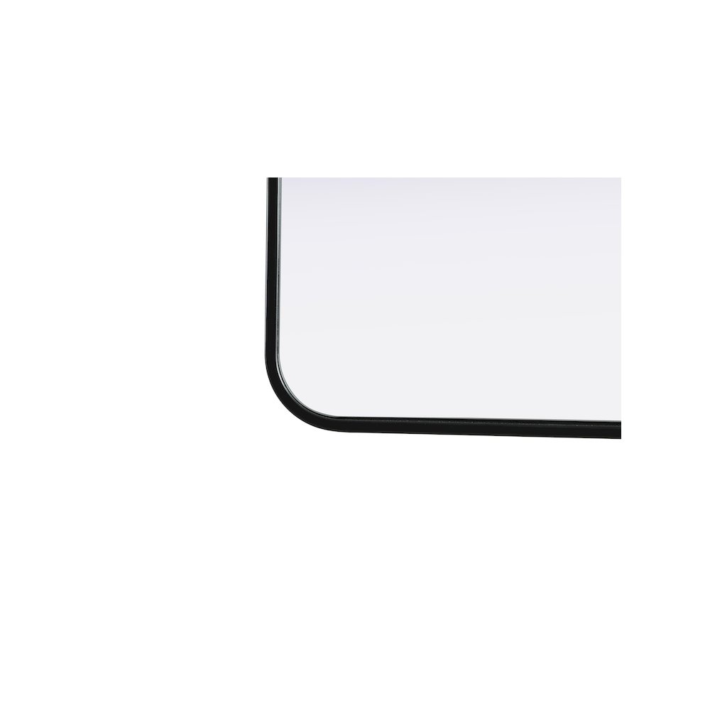 Contour Metal Rectangle Mirror 20x30 in Black. Picture 9