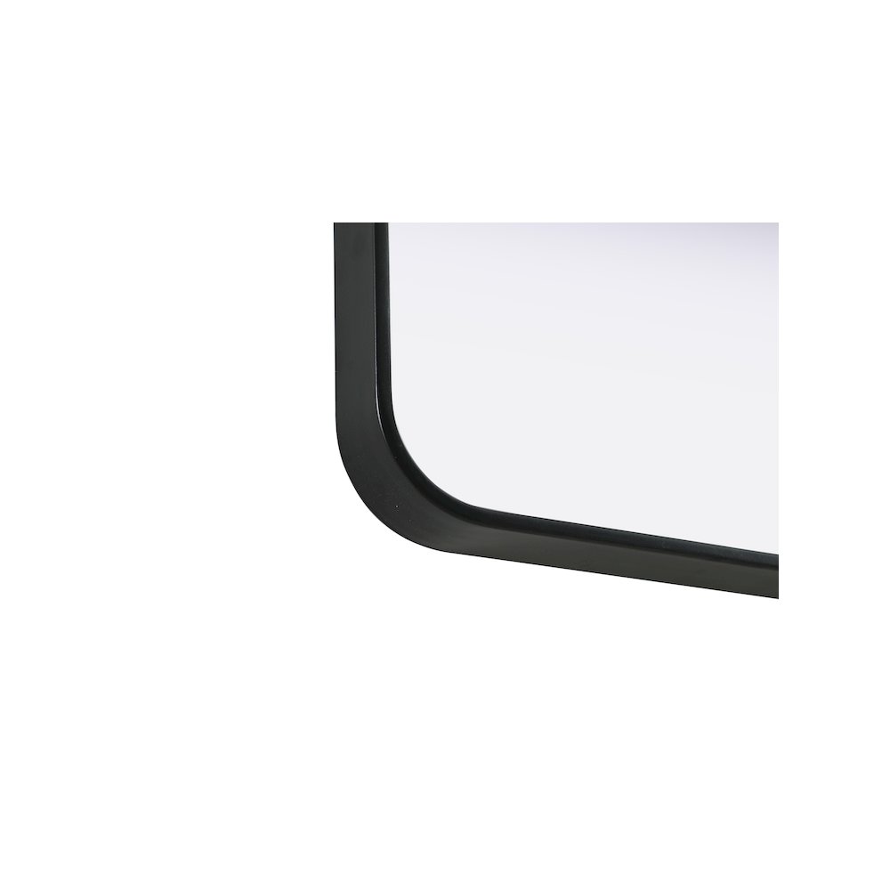 Contour Metal Rectangle Mirror 20x30 in Black. Picture 10