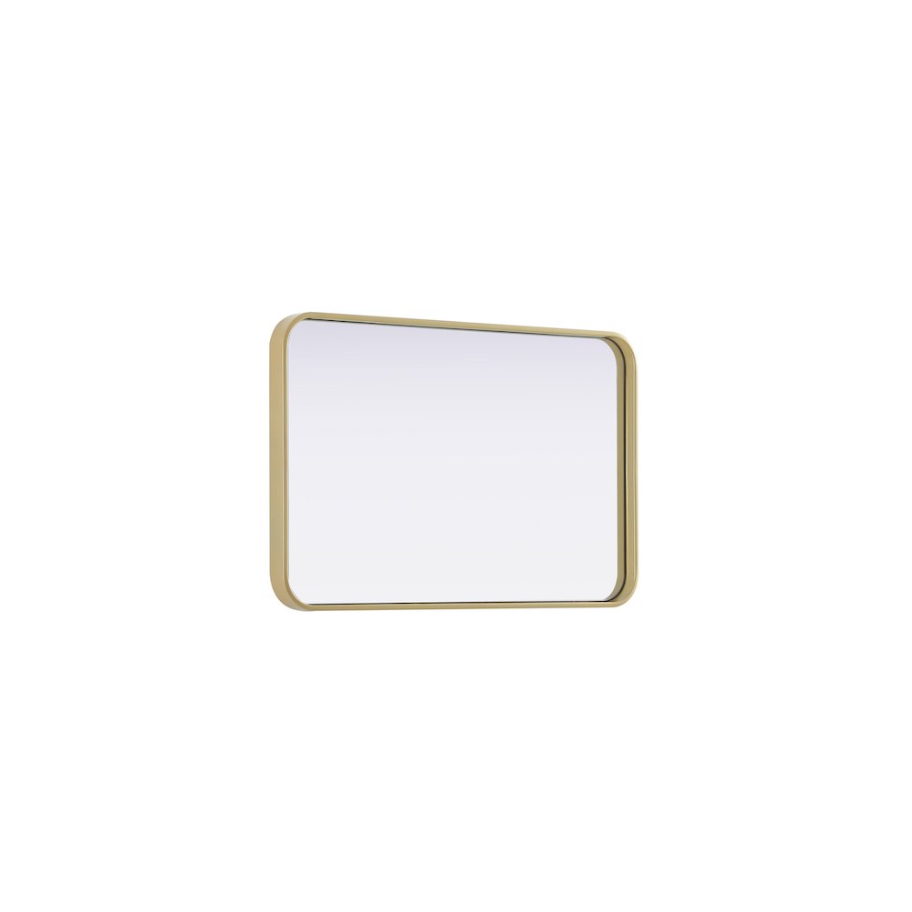 Contour Metal Rectangle Mirror 20x30 in Brass. Picture 8