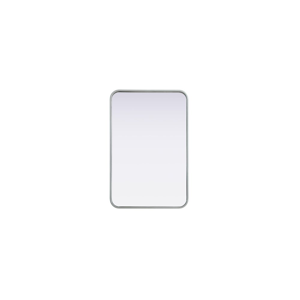 Contour Metal Rectangle Mirror 20x30 in Silver. Picture 1