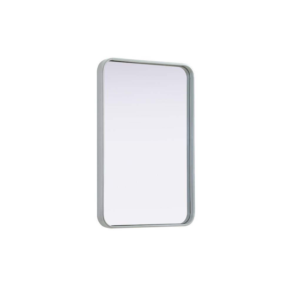 Contour Metal Rectangle Mirror 20x30 in Silver. Picture 4