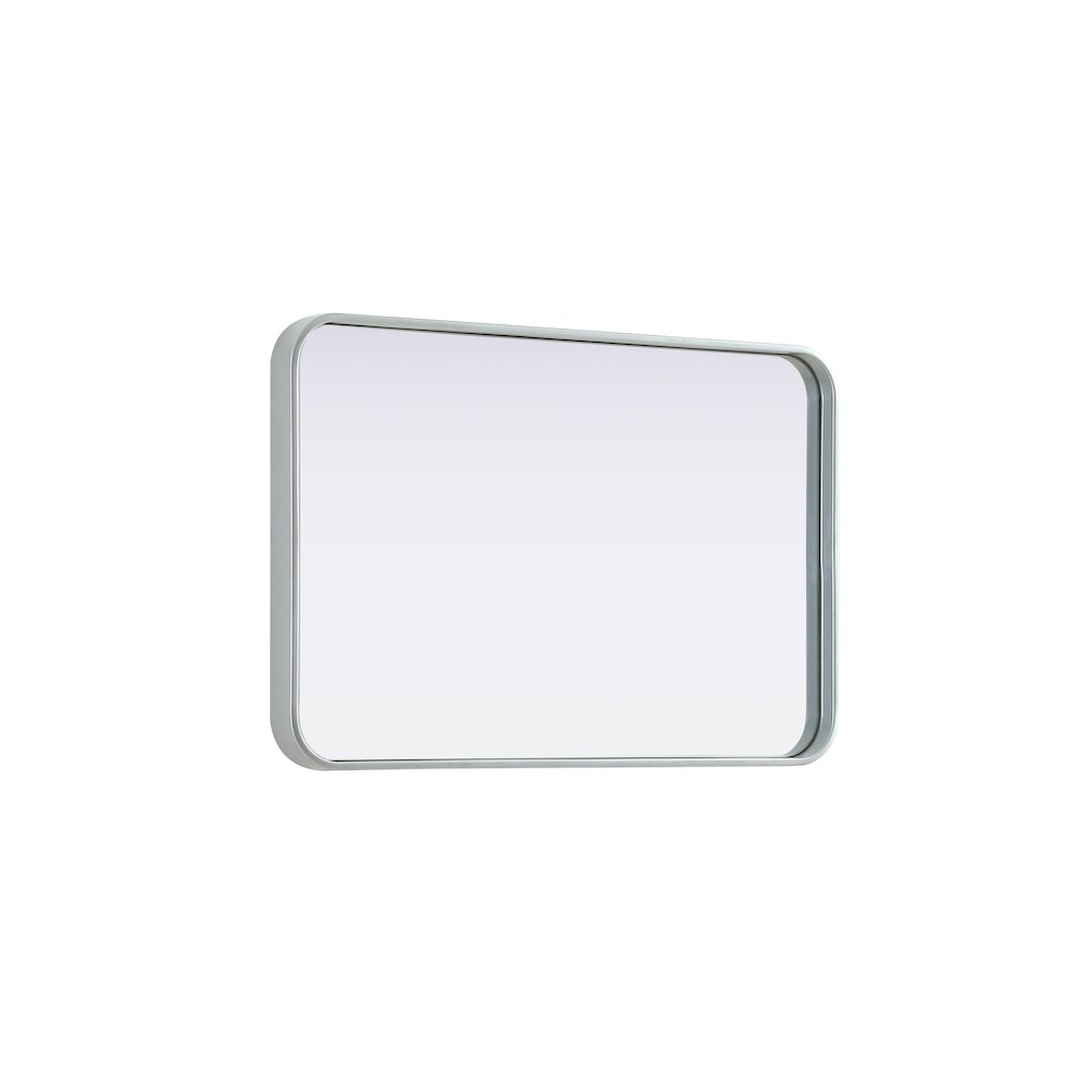 Contour Metal Rectangle Mirror 20x30 in Silver. Picture 8