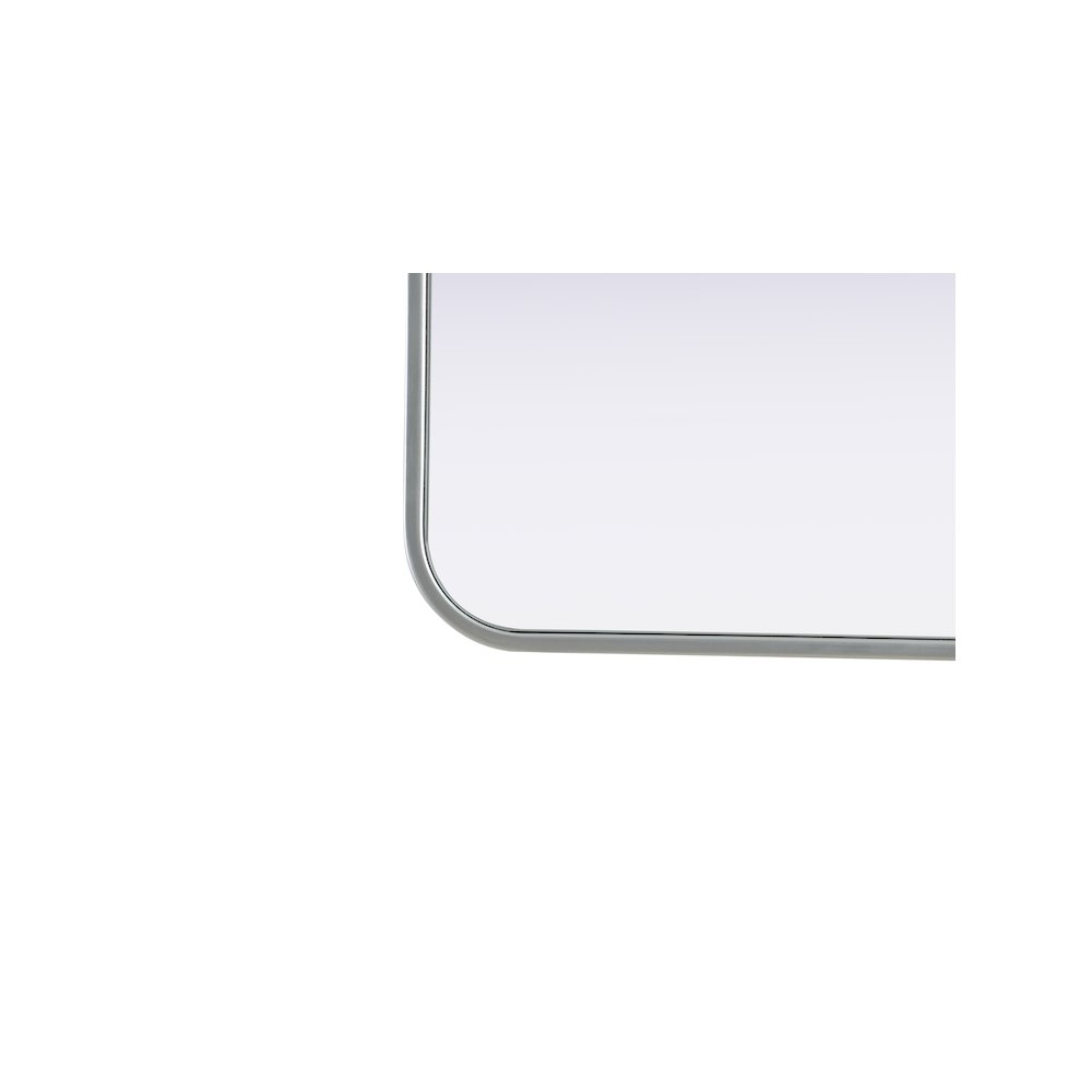 Contour Metal Rectangle Mirror 20x30 in Silver. Picture 9