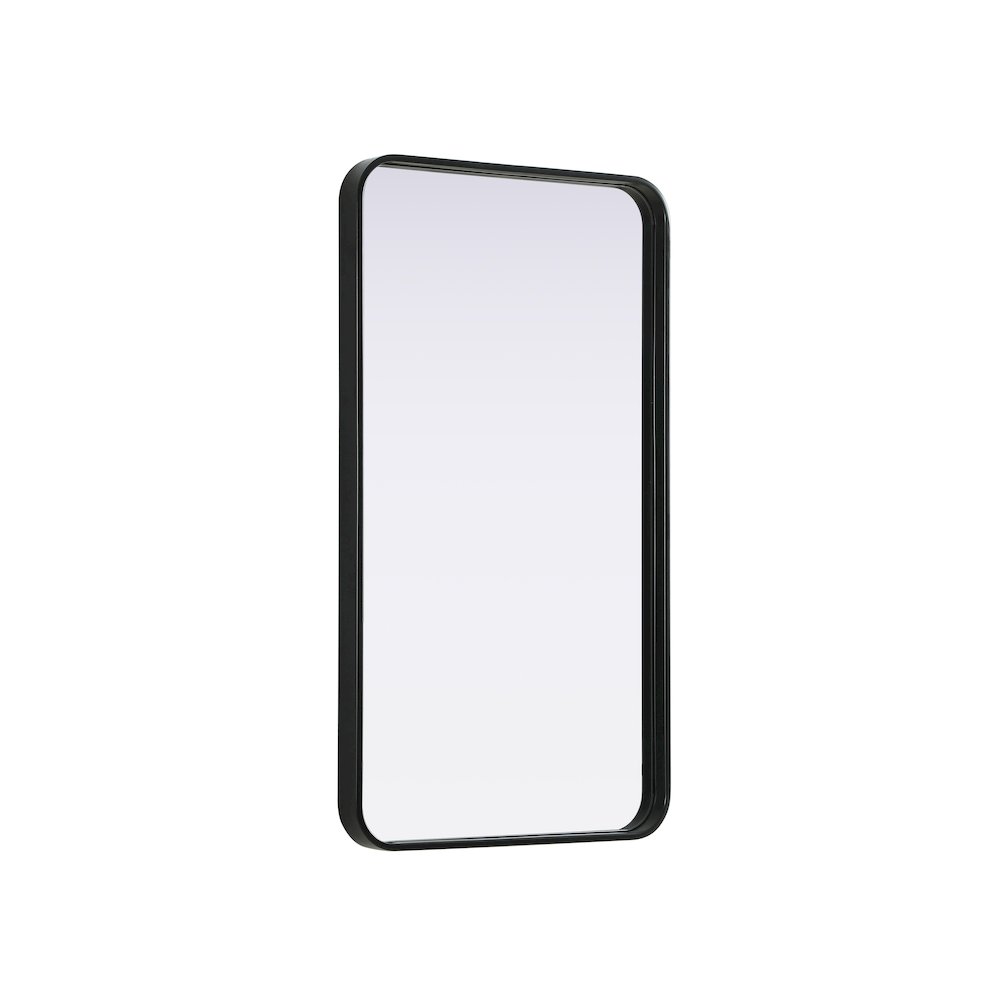 Contour Metal Rectangle Mirror 20x36 in Black. Picture 4