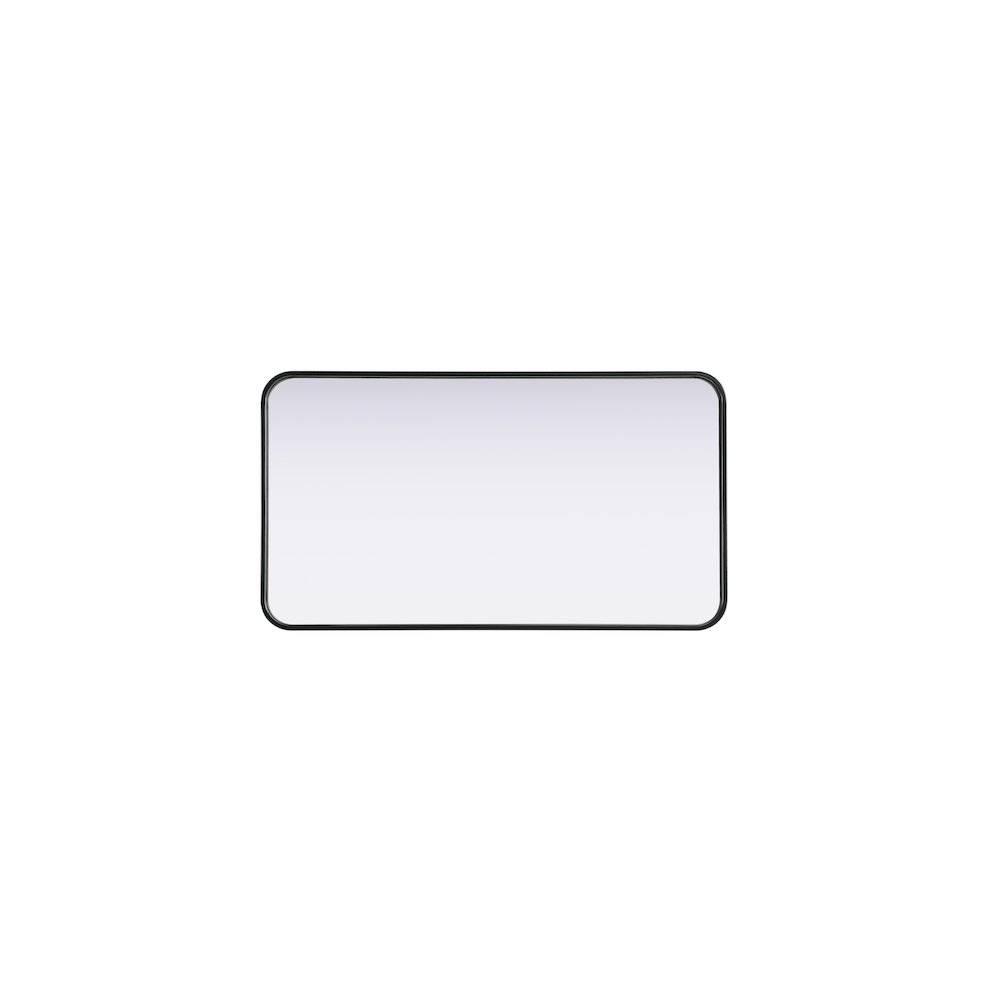 Contour Metal Rectangle Mirror 20x36 in Black. Picture 5