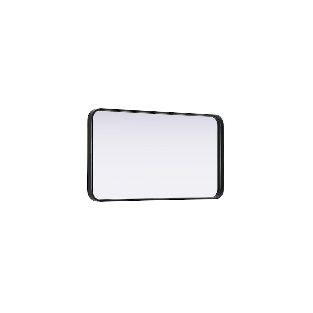 Contour Metal Rectangle Mirror 20x36 in Black. Picture 8