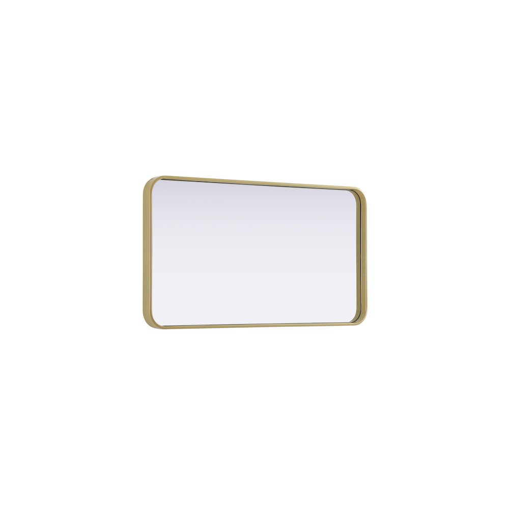 Contour Metal Rectangle Mirror 20x36 in Brass. Picture 8