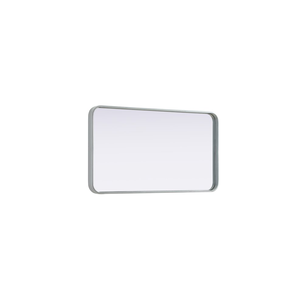 Contour Metal Rectangle Mirror 20x36 in Silver. Picture 8