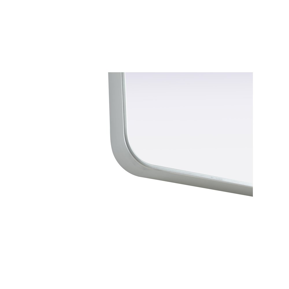 Contour Metal Rectangle Mirror 20x36 in Silver. Picture 10