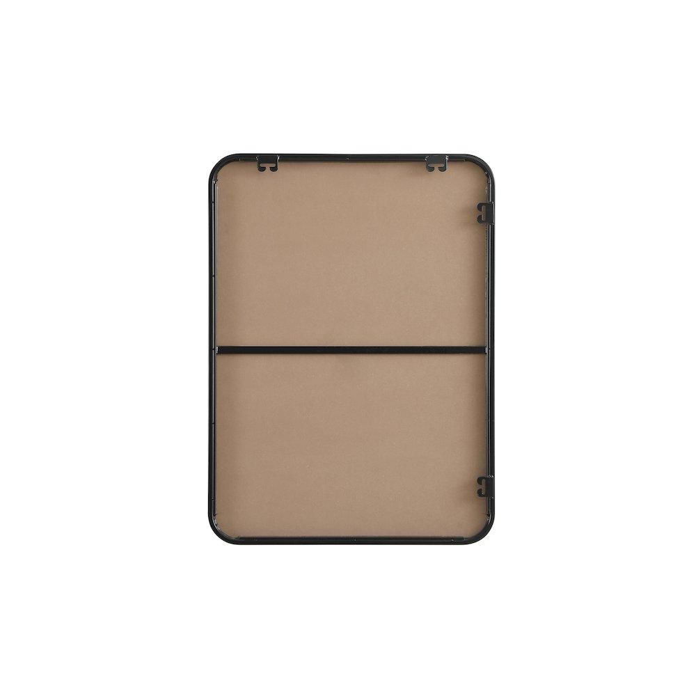 Contour Metal Rectangle Mirror 22x30 in Black. Picture 11