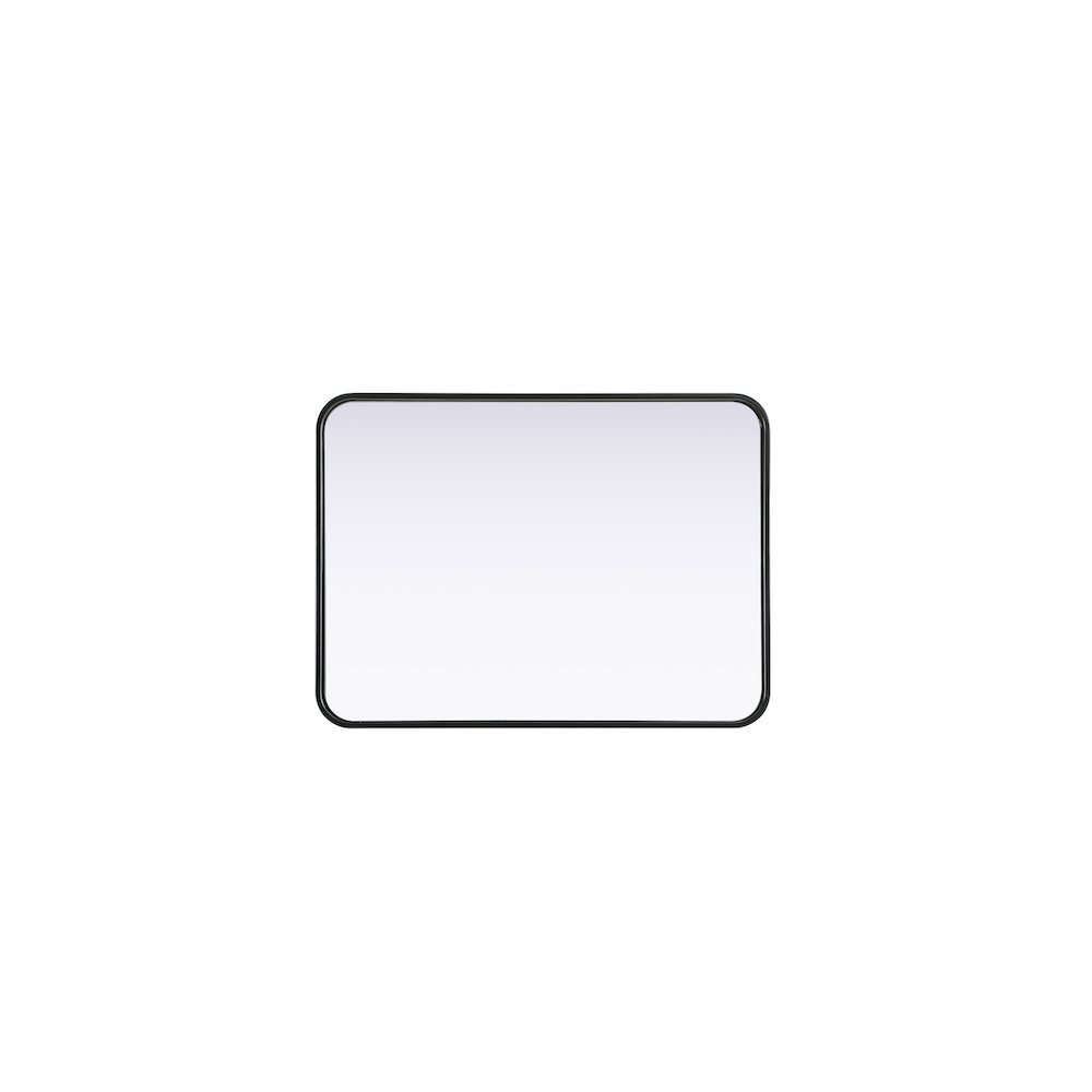 Contour Metal Rectangle Mirror 22x30 in Black. Picture 5