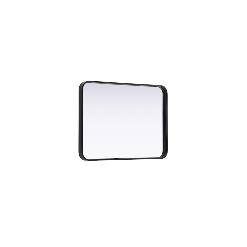Contour Metal Rectangle Mirror 22x30 in Black. Picture 8