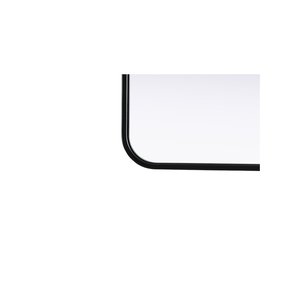 Contour Metal Rectangle Mirror 22x30 in Black. Picture 9