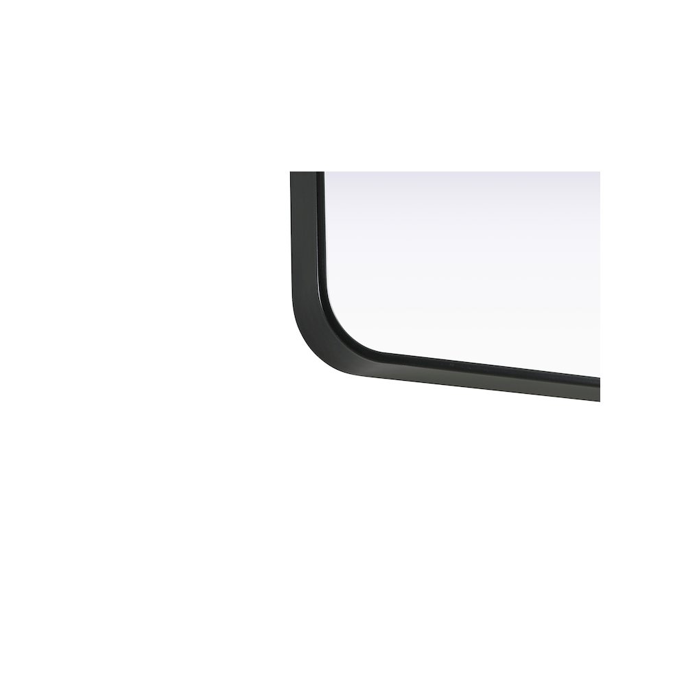 Contour Metal Rectangle Mirror 22x30 in Black. Picture 10