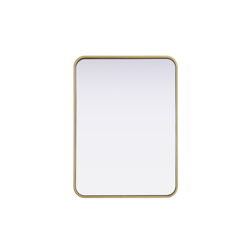 Contour Metal Rectangle Mirror 22x30 in Brass. Picture 1