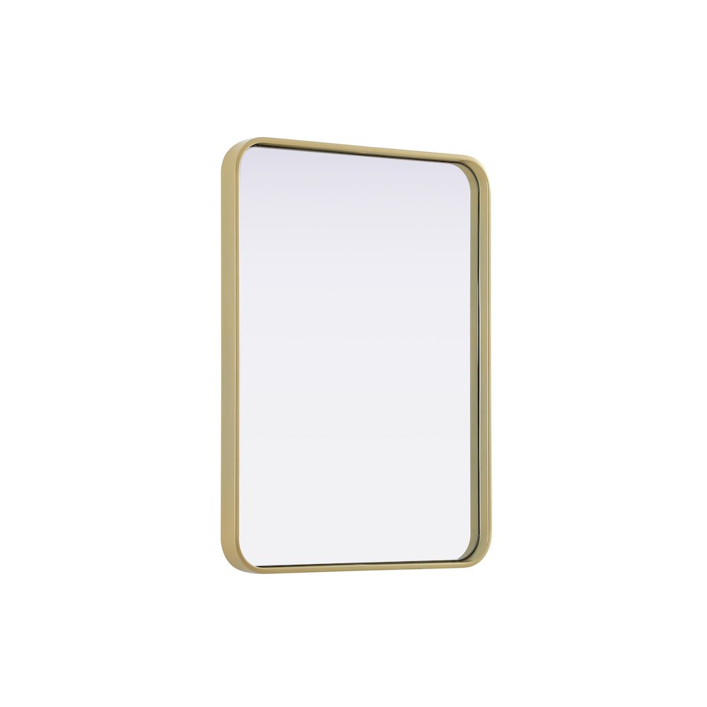 Contour Metal Rectangle Mirror 22x30 in Brass. Picture 4