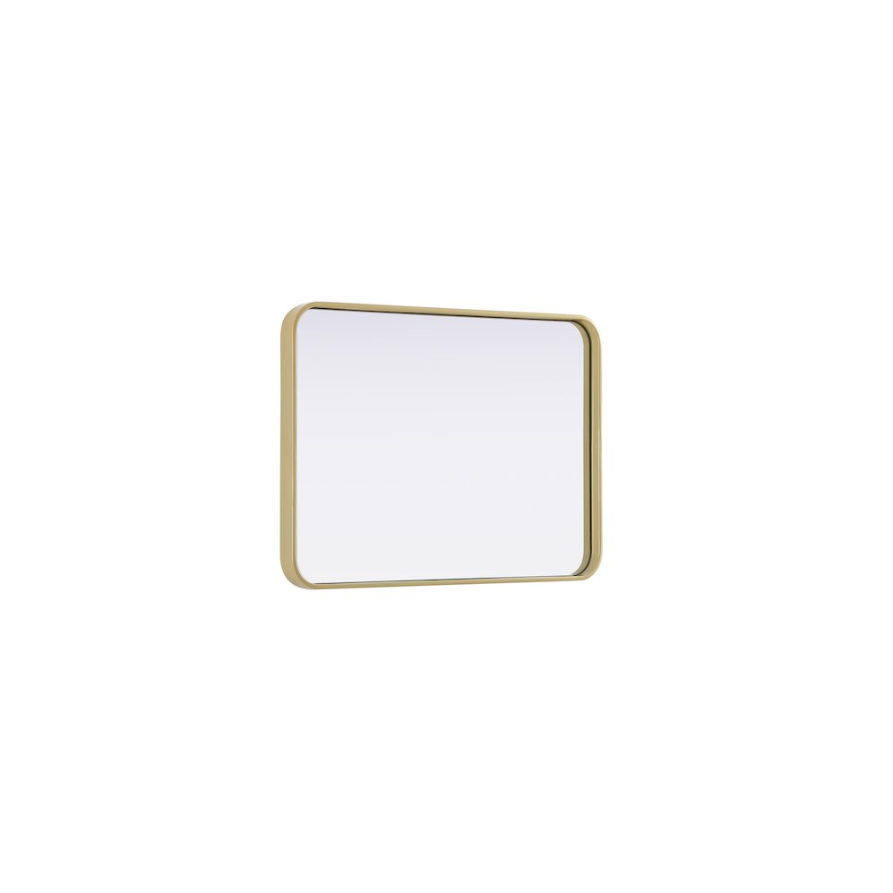 Contour Metal Rectangle Mirror 22x30 in Brass. Picture 8