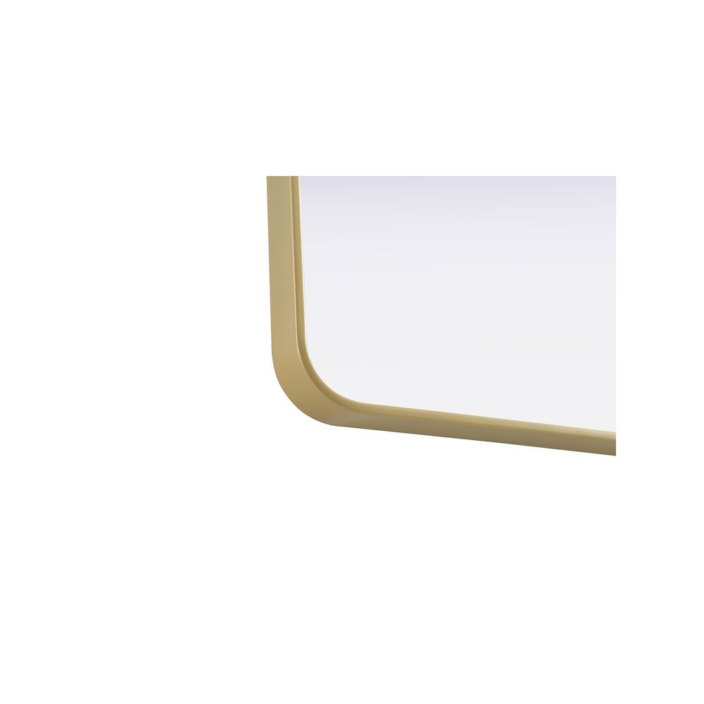 Contour Metal Rectangle Mirror 22x30 in Brass. Picture 10