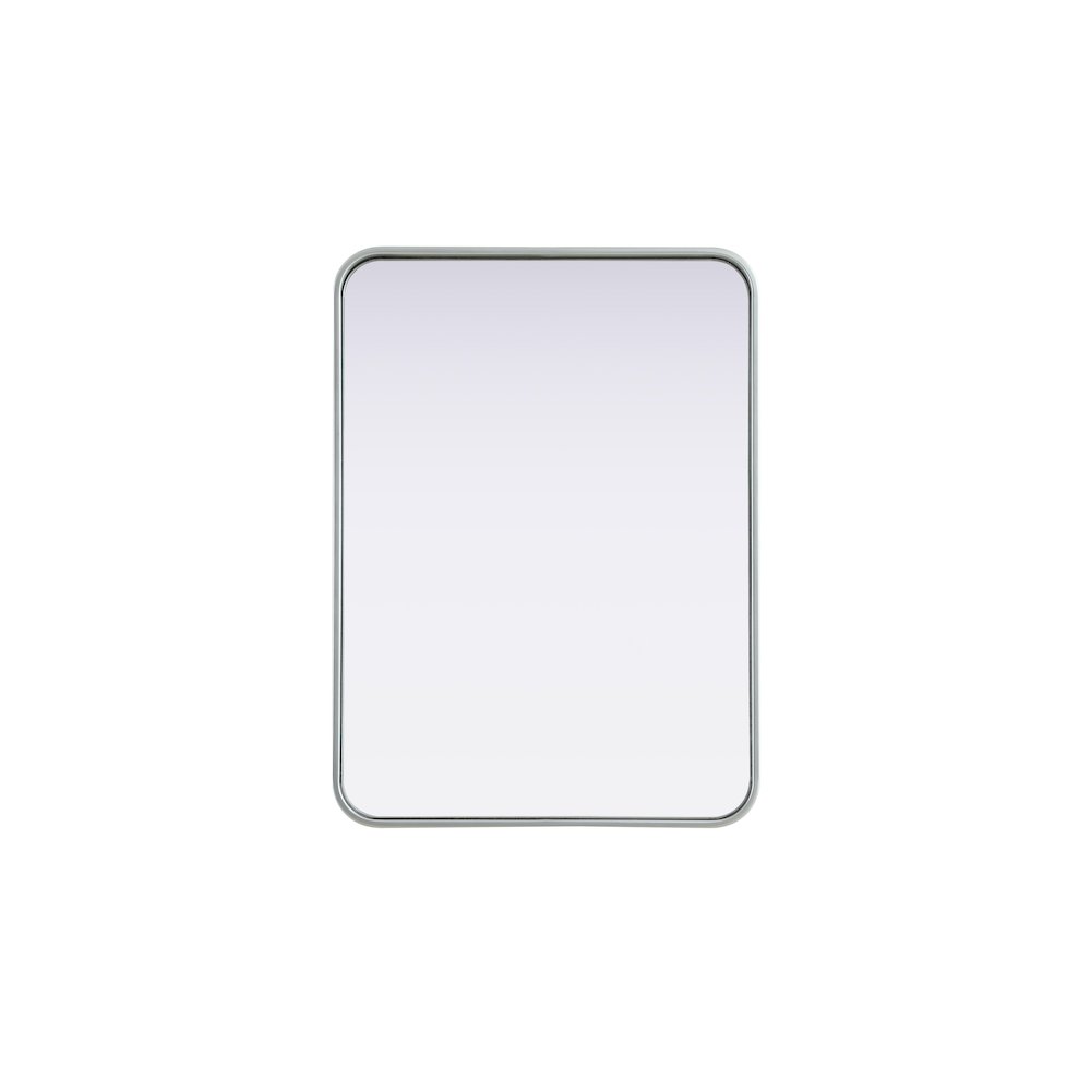 Contour Metal Rectangle Mirror 22x30 in Silver. Picture 1