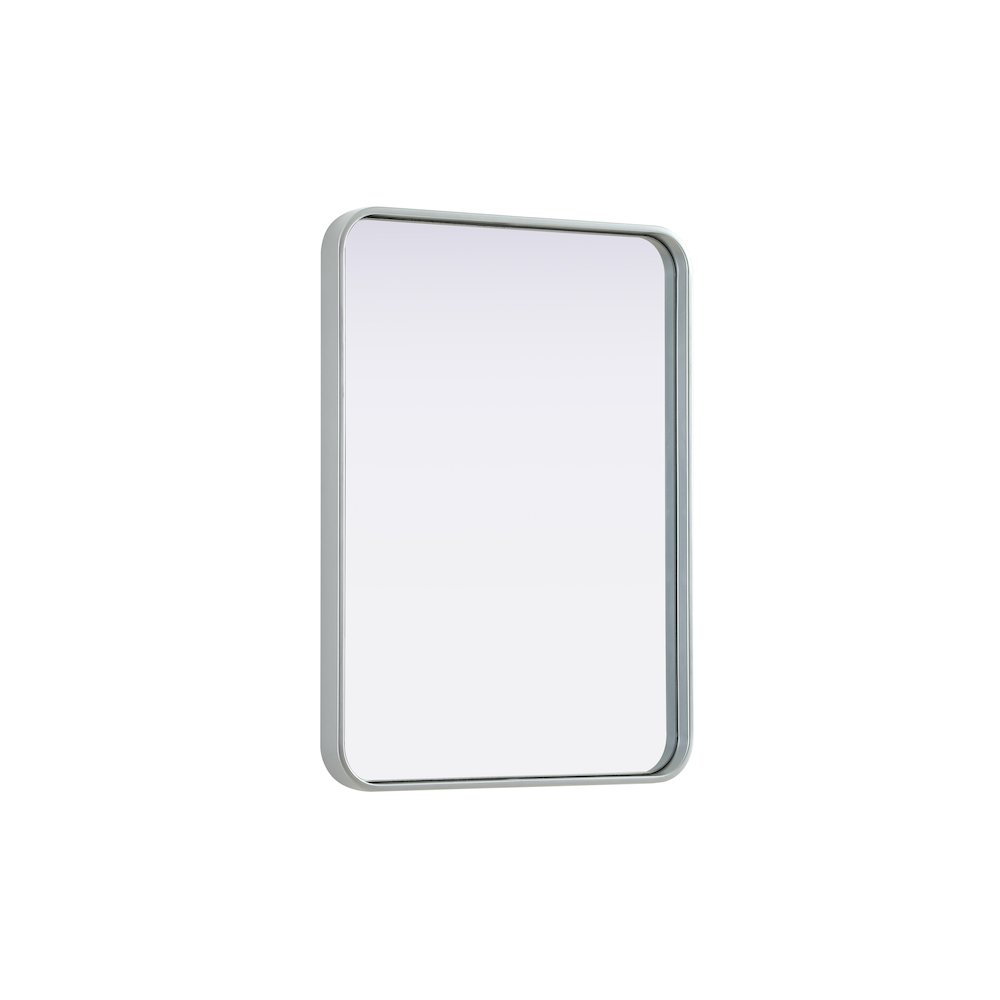 Contour Metal Rectangle Mirror 22x30 in Silver. Picture 4