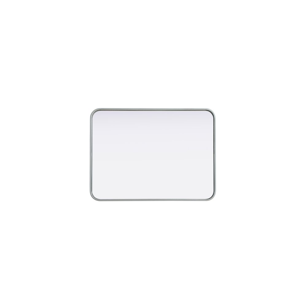 Contour Metal Rectangle Mirror 22x30 in Silver. Picture 5